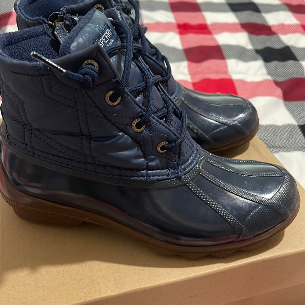 Sperry memory foam women’s waterproof rubber boots